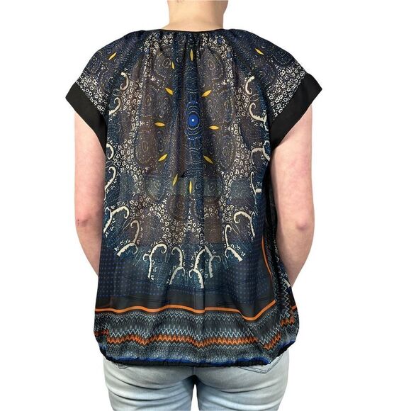 Hannah Blue Bohemian Style Top - Picture 5 of 9